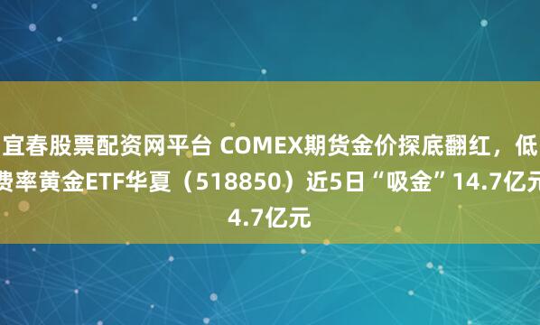 宜春股票配资网平台 COMEX期货金价探底翻红，低费率黄金ETF华夏（518850）近5日“吸金”14.7亿元